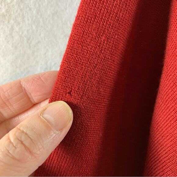 VTG‎ Pendleton Womens 100% Wool Sweater Sz SP Red Old Money Preppy Academia - Picture 7 of 10